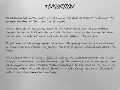 A white sign that details the text shown below on the rest of the page.