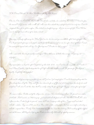 A burnt paper showing some of the text outlined below. The quality is low and the image is small.