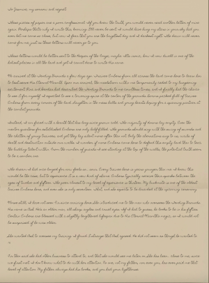 A letter describing some of the text outline below.